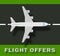 Flight Offers Representing Airplane Sale 3d Illustration