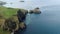Flight over Carrick-A-Rede Rope Bridge - a famous landmark in North Ireland