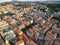 flight over the city of Ancona Italy