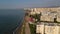 flight over the coastline of the mediterranean sea Turkey Mersin