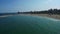 Flight over Constanta beach at Black Sea, Romania