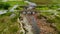 Flight over famous Sligachan Bridge on the Isle of Skye