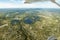 Flight over flooded parts in Botswana