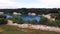 Flight over the flooded quarry