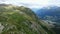 Flight over Gotthard Pass in Switzerland