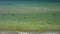 Flight over the Kinburn spit, sea white sand, Copter video