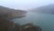 Flight over a lake at Llanberies Snowdonia National Park Wales