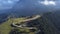 Flight over Rossfeld mountain panoramic road, Berchtesgaden, Germany