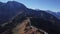 Flight over Rossfeld mountain panoramic road, Berchtesgaden, Germany