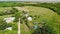 Flight over Russian village in central region