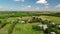 Flight over Russian village in central region