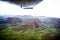 Flight over table mountains of Namibia