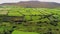 Flight over typical Irish landscape