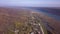 Flight over Village and River.Flying over the village and the river in the autumn.