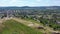 Flight over watchtower at top of Fox Mountain. Nizhny Tagil. Russia