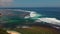 Flight overlooking the wonderful power of the Indian Ocean and the formation of the rip current.