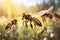 Flight of the Pollinators: Honey Bees in Energetic Motion, A Symphony of Nature\\\'s Work