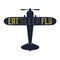 Flight poster - Eat sleep fly quote. Retro monochrome style. Vintage hand drawn airplane design for t-shirt, mug, emblem