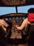 Flight simulator interior training work people pilots