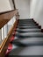 Flight of stairs. Interior of the staircase. Steps to upper floors