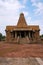 Flight of steps leading to pillared mandapa, Brihadisvara Temple, Tanjore, Tamil Nadu. View from East.