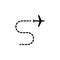 flight trajectory icon. Element of travel icon for mobile concept and web apps. Detailed flight trajectory icon can be used for we