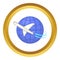 Flights around the world vector icon