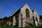 Flint Church against deep blue sky