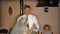 FLINT, MICHIGAN 1955: Dad dancing with daughter in basement during 1st communion party.