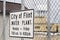 Flint, Michigan: City of Flint Water Plant Sign