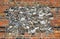 Flint stone wall brickwork bricks background building