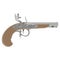 Flintlock Antique Pistol vector. Vintage Gun. Retro Musket. Hand drawn sketch of a Revolver, Weapon, Firearm, rifle, colt