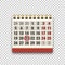 Flip calendar icon with a marked date on transparent background. Task, schedule, appointment or deadline concept