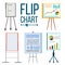 Flip Chart Set Vector. Office Whiteboard. Different Types. Presentation, Seminar Sign. Business Info. Isolated Flat