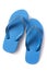 Flip flop sandals blue isolated on white background top view