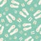 Flip flop shoe seamless vector pattern background. Pretty sandals with starfish decoration on pastel teal backdrop. Hand