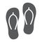 Flip flops glyph icon, summer and beach, footwear sign vector graphics, a solid icon on a white background, eps 10.