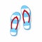 Flip flops vector image. Beach slippers.