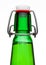 Flip top cap beer bottle green glass