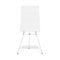 Flipchart, display easel stand vector mock-up. Blank whiteboard realistic mockup. Tripod flip chart white board template