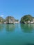 Flipped vertical shot of the scenic Ha Long Bay in northeast Vietnam