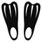 Flippers black icon. Swim fins. Diving footwear