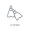 Flippers icon. Trendy Flippers logo concept on white background
