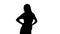 Flirty beautiful female model posing, inner freedom and seduction, silhouette