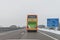 Flixbus and cars on the autobahn, Germany