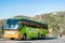 FlixBus green Passenger Bus, Hollywood, Los Angeles California. Intercity travel bus. Flix Bus