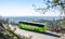 FlixBus green Passenger Bus, Hollywood, Los Angeles California. Intercity travel bus. Flix Bus