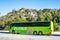 FlixBus green Passenger Bus, Los Angeles California. Bus at the Beach Intercity travel bus. Flix Bus