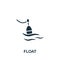 Float icon. Monochrome simple Fishing icon for templates, web design and infographics