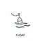 Float icon. Monochrome simple Fishing icon for templates, web design and infographics